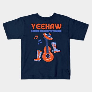 Yeehaw Raised on Country Music Kids T-Shirt